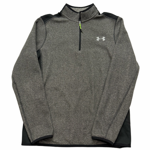Under Armour Men Small Black Gray Performance Quarter Zip Pullover Shirt Jacket
